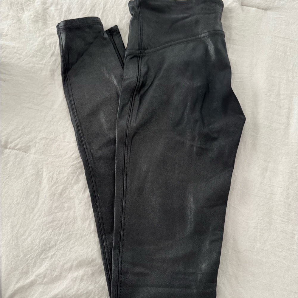 Spanx Black Faux Leather Leggings